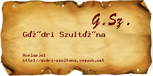 Gödri Szultána névjegykártya